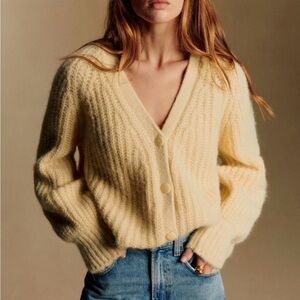 Sezane Basile Women's Cardigan Pastel Yellow